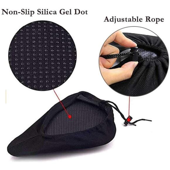 Bike Seat Cushion for Men Women Comfort Gel Wide Big Bum Padded Bicycle Saddle - Picture 9 of 9